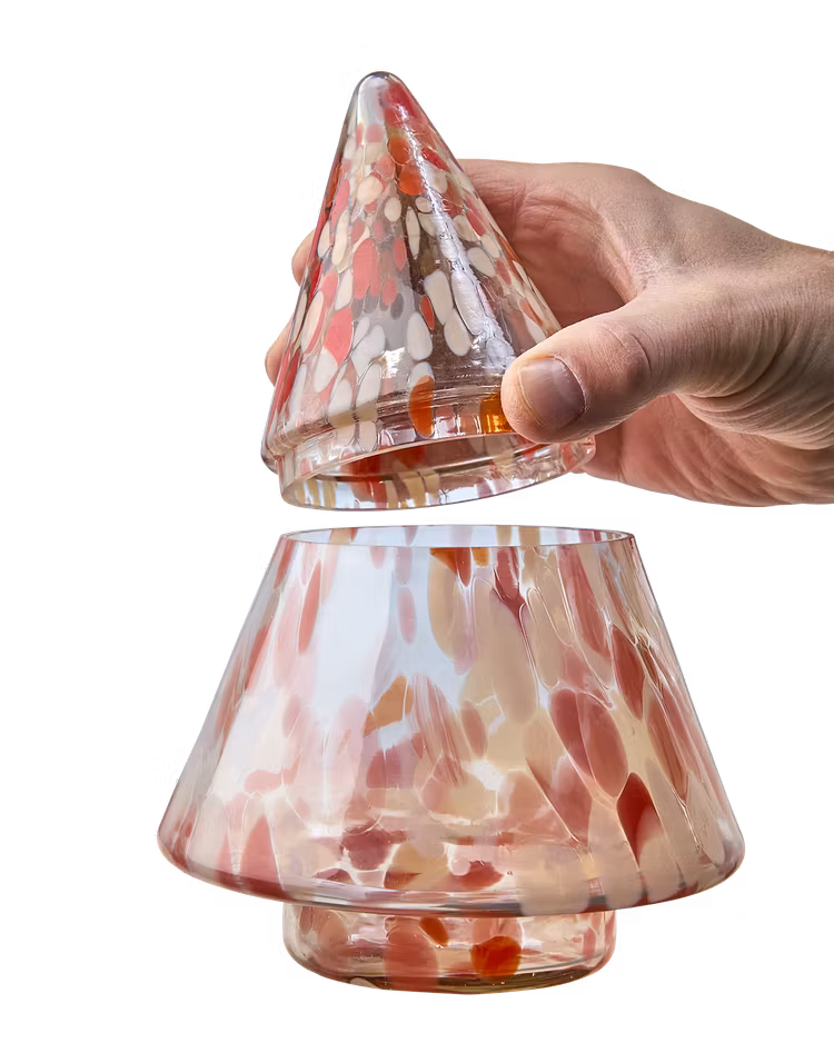 Skål med lock - PARTY , Röd