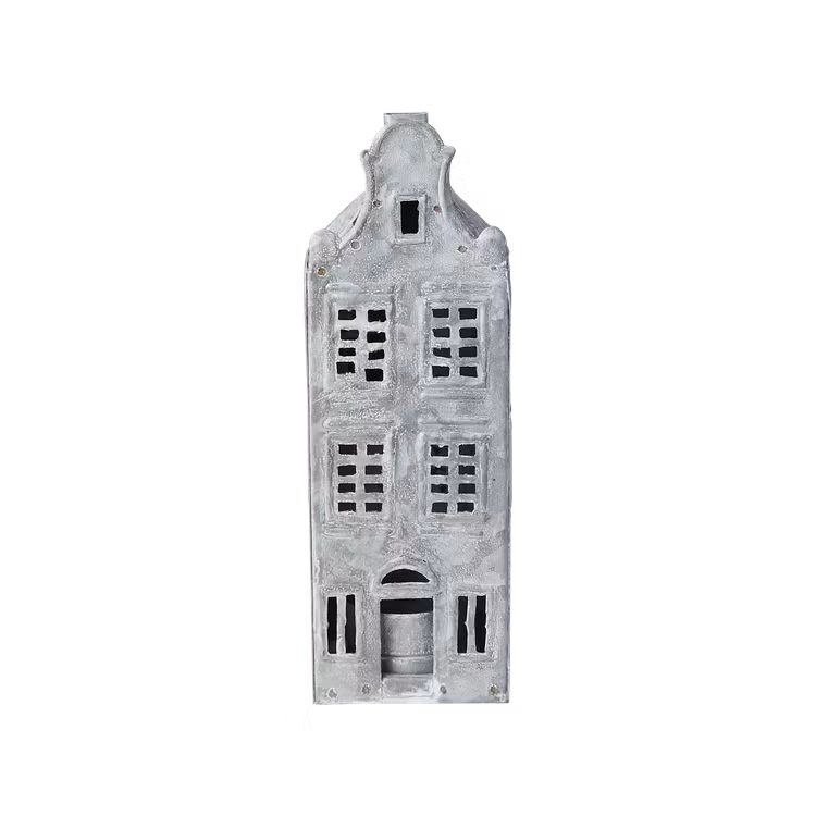 Ljuslykta hus - FENIX  Grå/vit