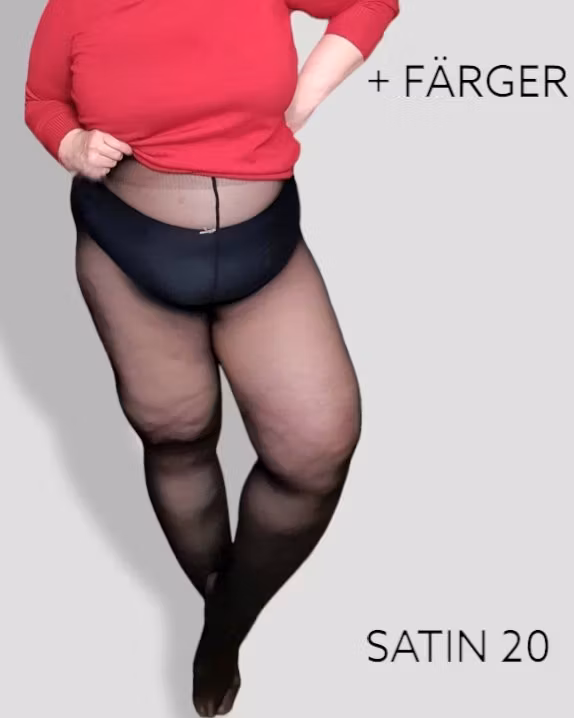 SATIN 20 - GLAMORY - Stora strumpbyxor