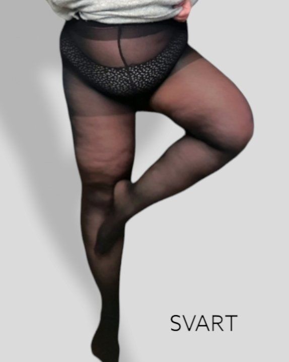 Svart - Stora strumpbyxor