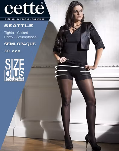 Seattle svart strumpbyxa med stödbyxa 30 3xl