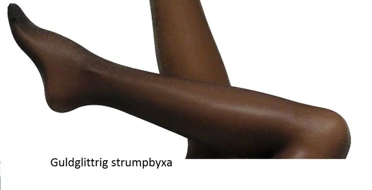 Strumpbyxa guld lurex 25 den Hollywood 3XL