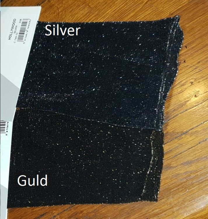 Strumpbyxa guld lurex 25 den Hollywood 3XL