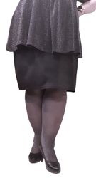 Strumpbyxa silver lurex 25 den Hollywood 3XL