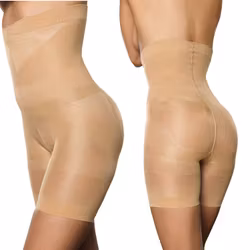 Hög shapingtrosa med ben beige Plus size