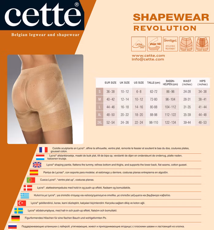 Shapingtrosa med ben svart 2XL Plus size