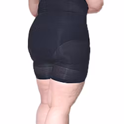 Hög shapingtrosa med ben svart Plus size