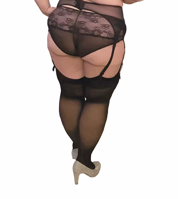 Perfect 20 svart stocking Large