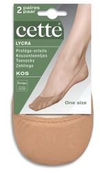 Tåstrumpa med slingback 20 den 2-pack brun  stl 39-41