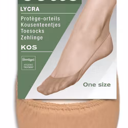 Tåstrumpa med slingback 20 den 2-pack brun  stl 39-41