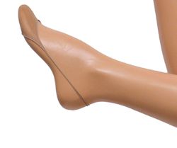 Tåstrumpa med slingback 20 den 2-pack brun  stl 39-41