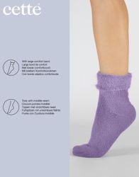 Ankelstrumpa med fluffig mudd viol