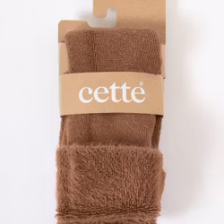 Ankelstrumpa med fluffig mudd Noisette brun