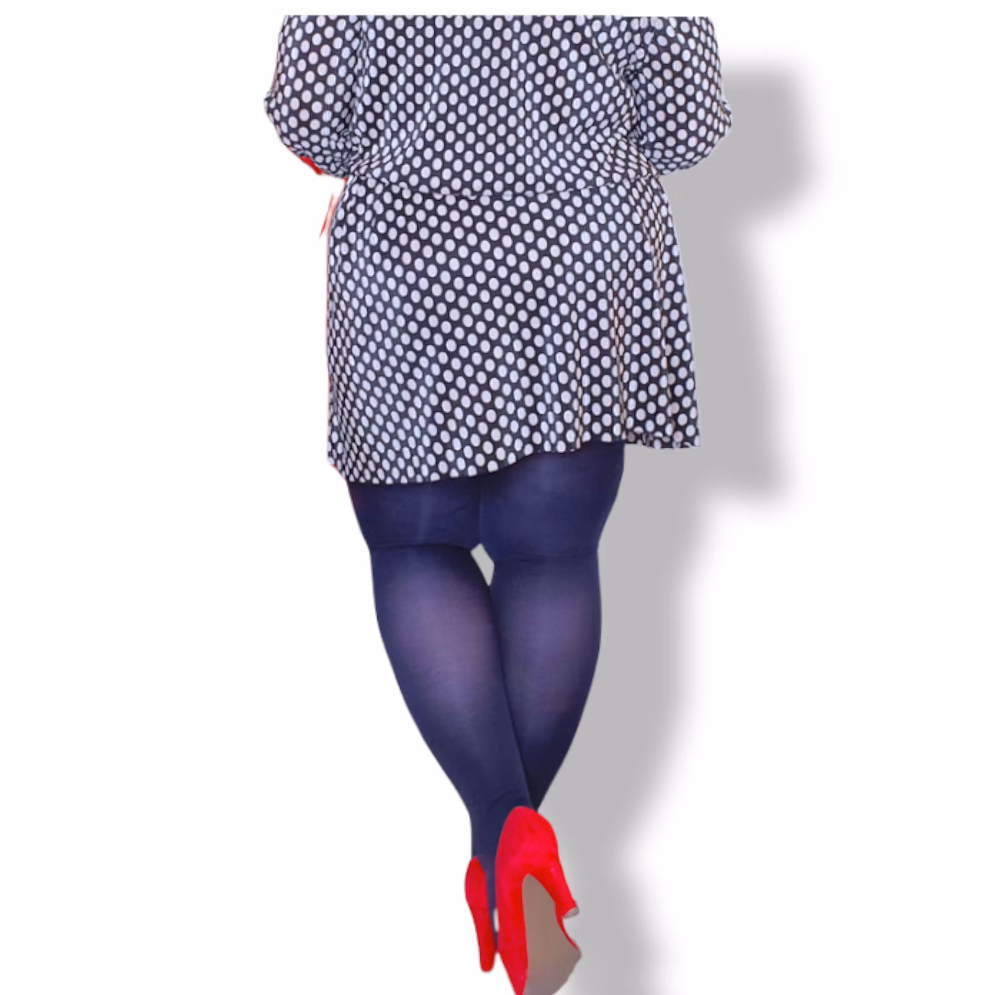blå strumpbyxa plus size stor storlek