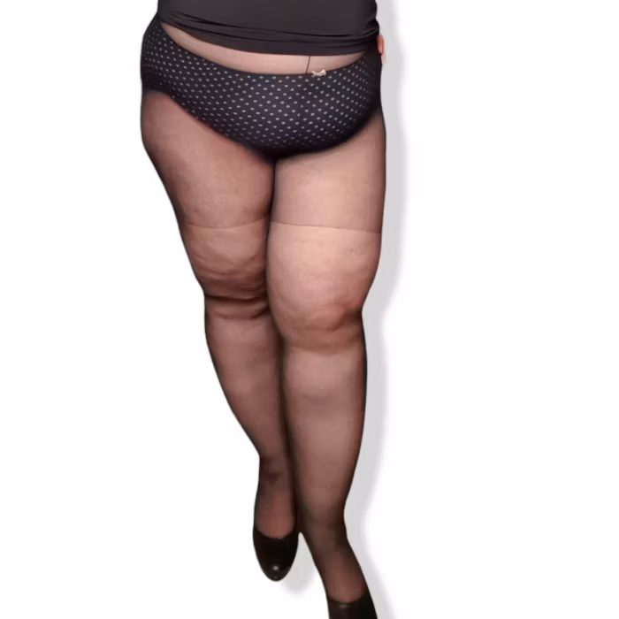 Monaco svart strumpbyxa 20 den Crepe 4xl