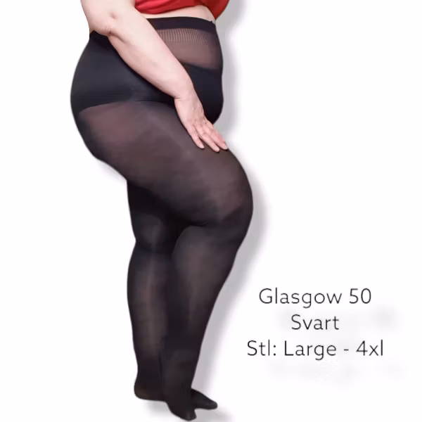 Glasgow svart strumpbyxa 50 den 3xl