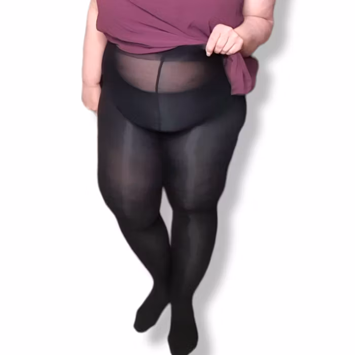 Ekologisk svart strumpbyxa 50 den 2xl