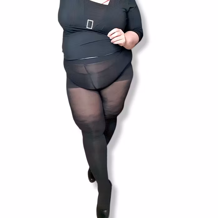 Calgary 70 svart shaping strumpbyxa Plus size