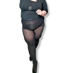 Calgary 70 svart shaping strumpbyxa Plus size