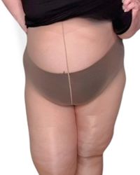 Satin 20 brun strumpbyxa
