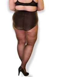 Strumpbyxa guld lurex 25 den Hollywood 3XL