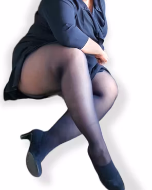 Jersey 30 matt blå strumpbyxa