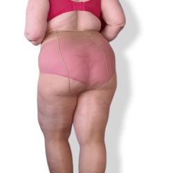 Satin 40 brun strumpbyxa
