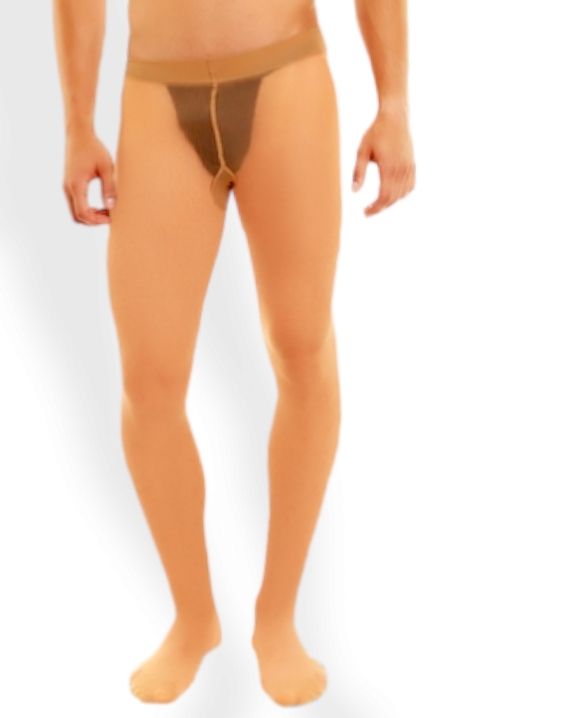 Classic 20 män brun matt strumpbyxa