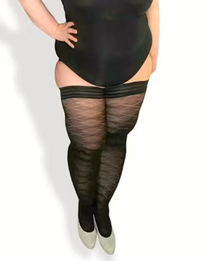 Dune 50 mönstrad svart stay up