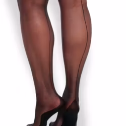 Delight 20 svart stockings med svart söm