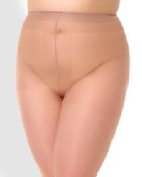 Open wear 20 Tband grenlös brun strumpbyxa