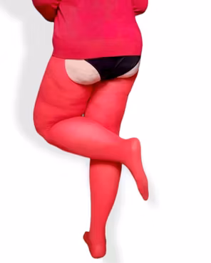 Open wear 60  grenlös röd strumpbyxa