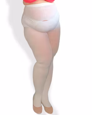 Open wear 60  grenlös vit strumpbyxa