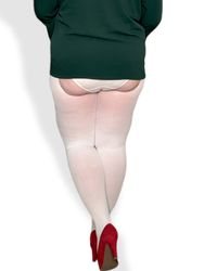 Open wear 60  grenlös vit strumpbyxa