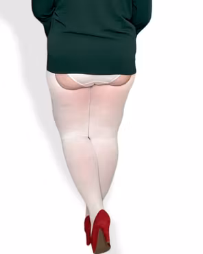 Open wear 60  grenlös vit strumpbyxa