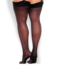 Delight 20 svart stockings med svart söm