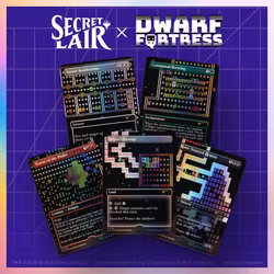 Magic The Gathering: Secret Lair Drop: Dwarf Fortress: Create New World Foil