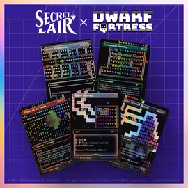Magic The Gathering: Secret Lair Drop: Dwarf Fortress: Create New World Foil