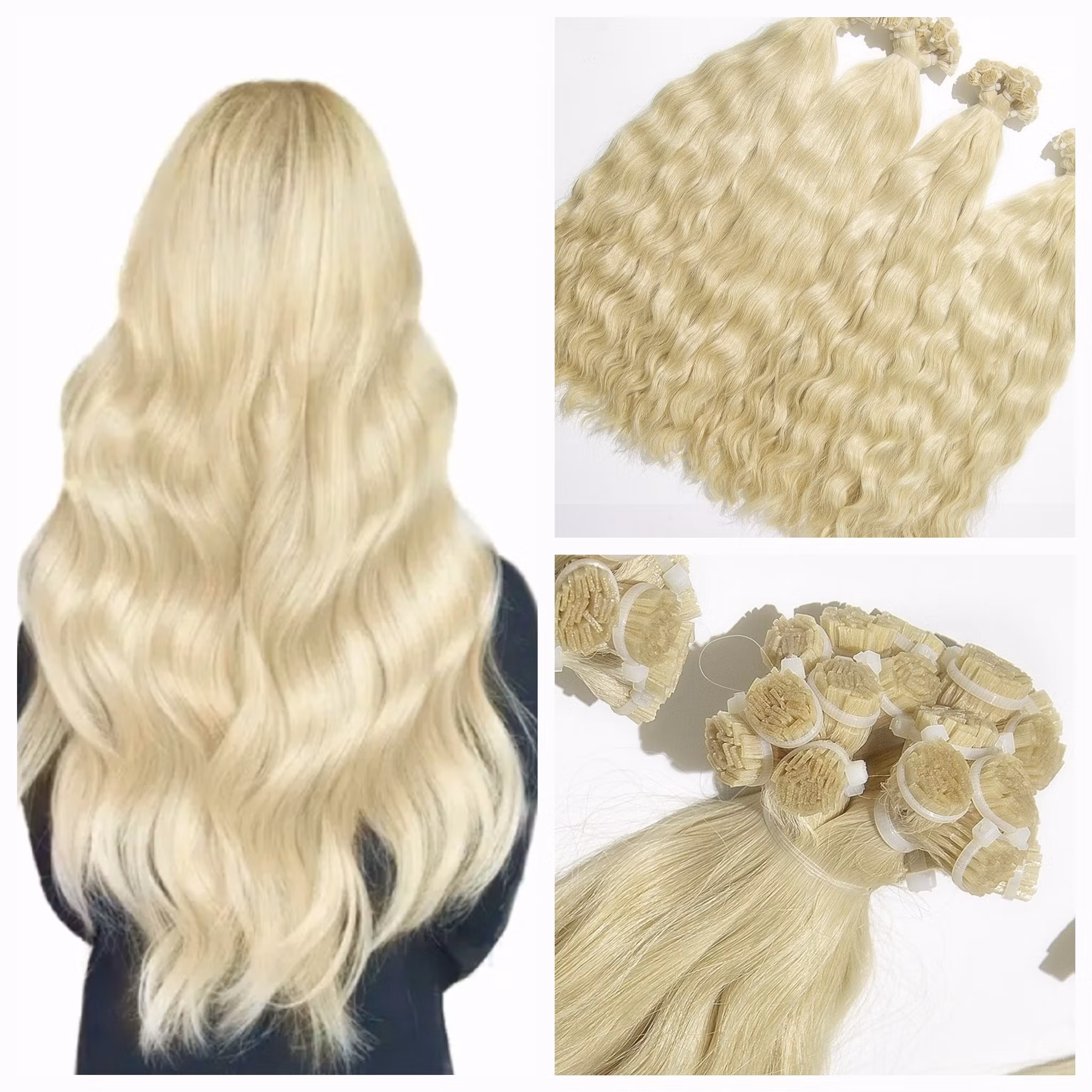 Keratin /Nail hair extensions  Flat-Tip # 60A ( Light Natural Blonde )