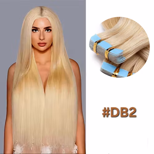 Invisible Tape in Extensions - #DB2 Bleach Blonde