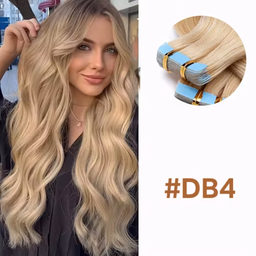 Invisible Tape in Extensions - #DB4 Natural Blonde