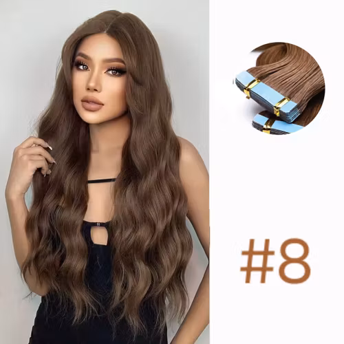 Invisible Tape in Extensions - #8 Brown