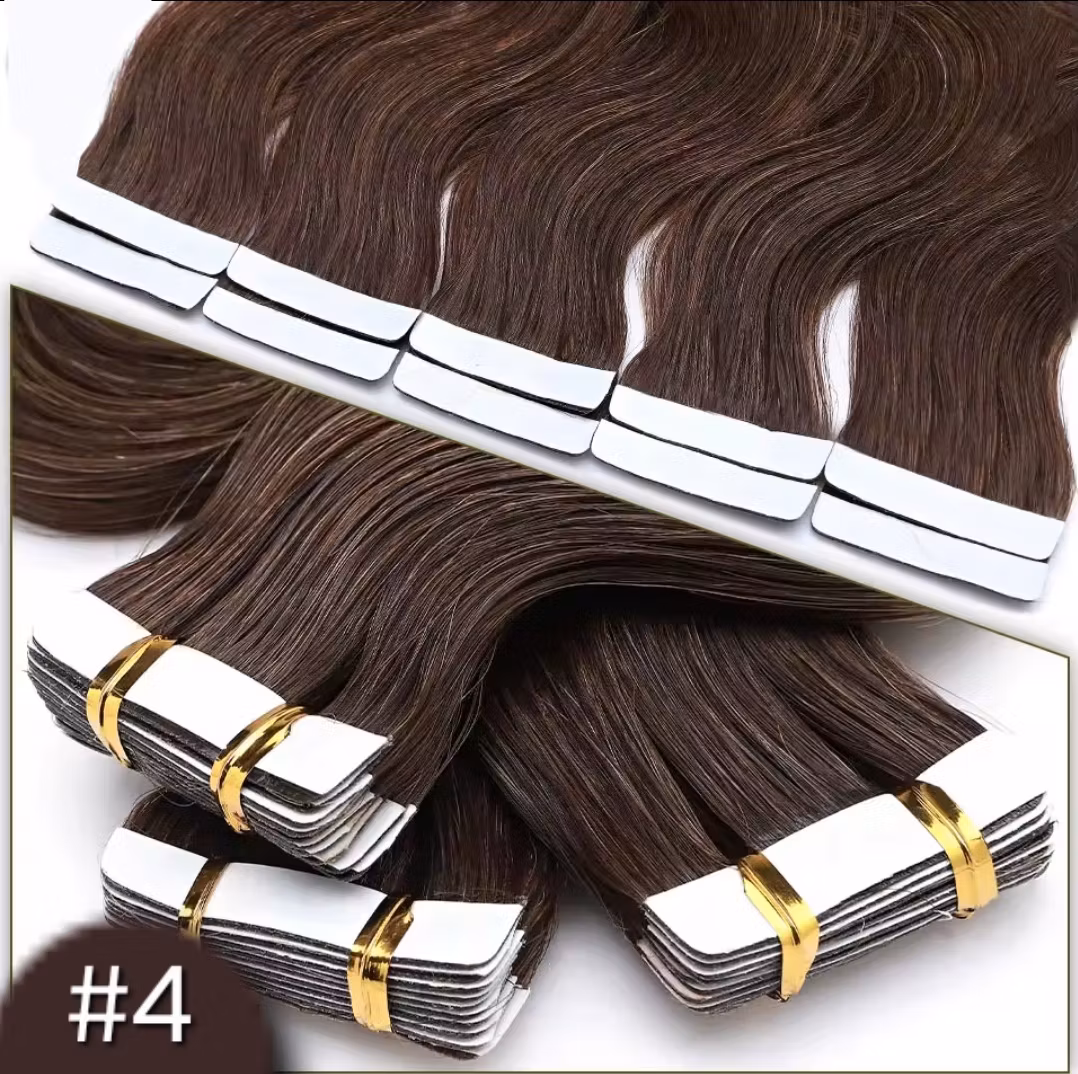 Invisible Tape in Extensions - #4 Chocolate Brown