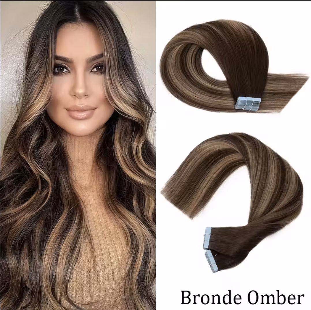 Invisible Tape in Extensions -# Bronde Omber