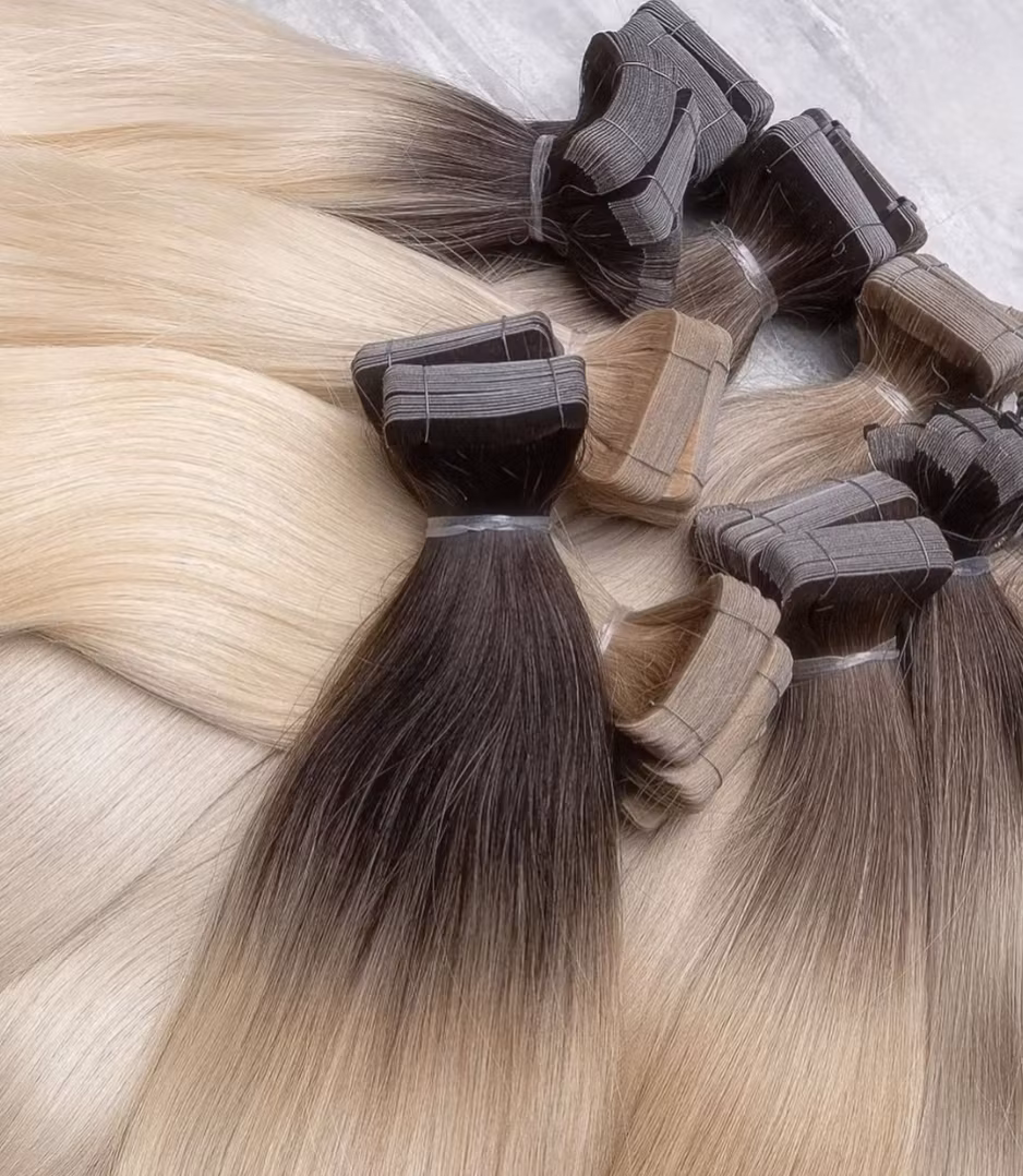 Invisible Tape in Extensions -# 4/24 Blonde Ombre