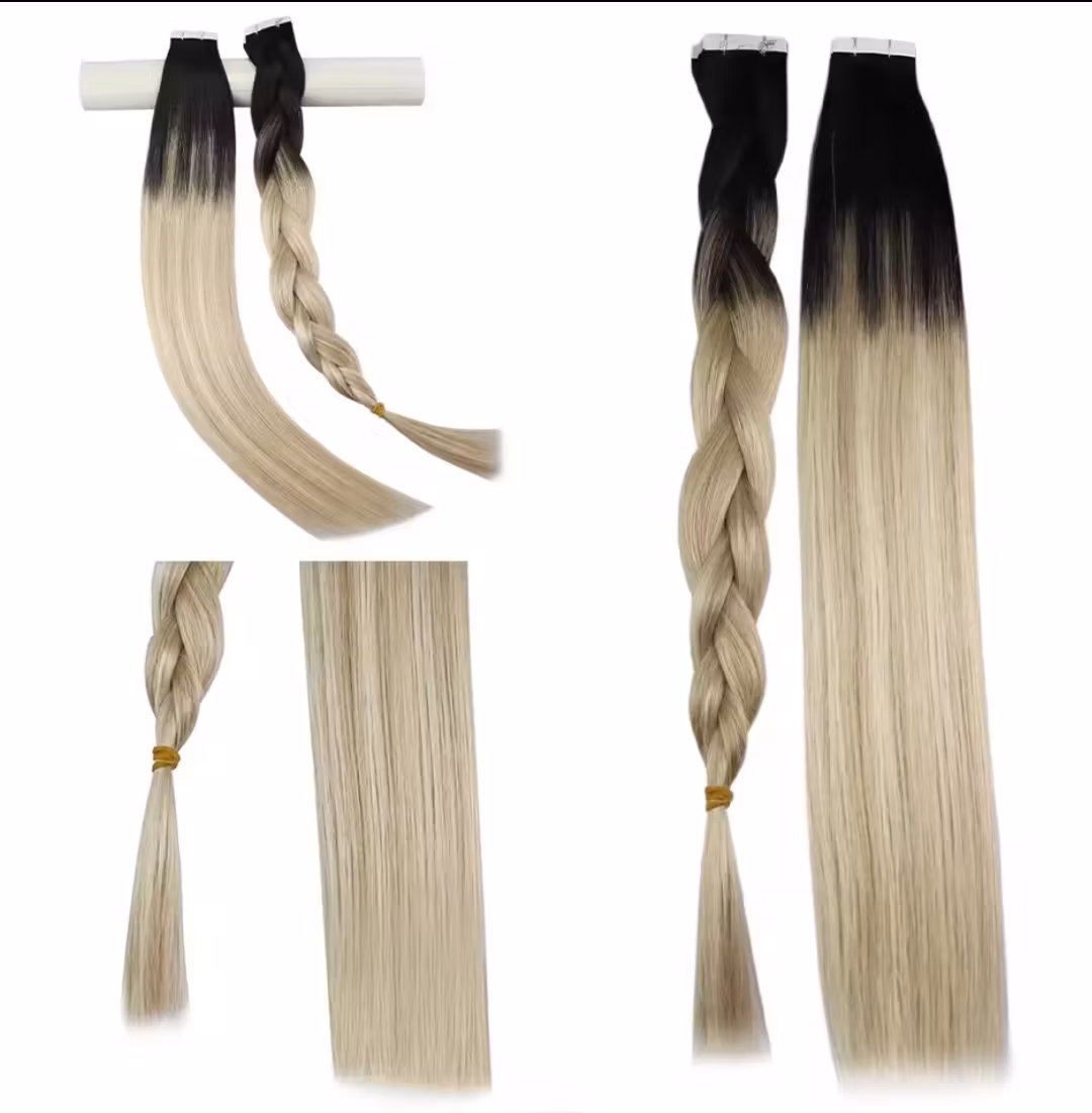 Invisible Tape in Extensions -# 4/24 Blonde Ombre