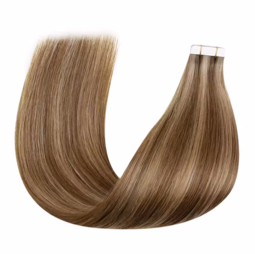 Invisible Tape in Extensions  #4P27 Medium Brown & Dark Blonde