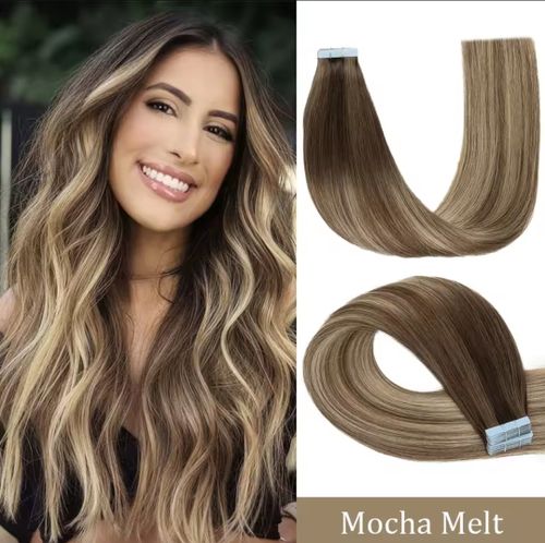 Invisible Tape in Extensions - # Mocha Melt