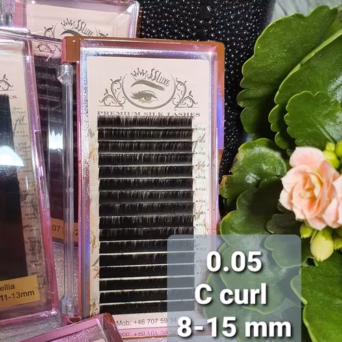 SS Luxe Volym fransar C böj 0.05 Premium silk lashes C curl 0.05 8-15mm