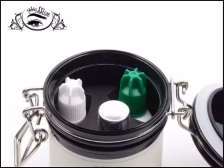 Eyelash glue storage tank container